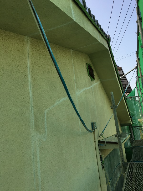 岡山県笠岡市　N様邸　外壁塗装　ひび割れ補修 (4)
