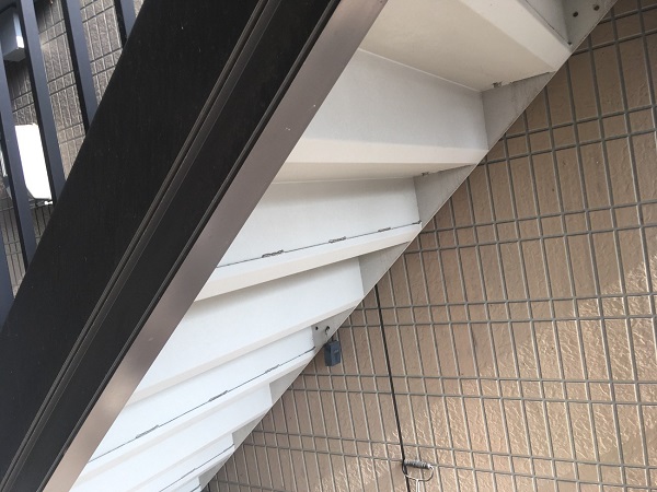 岡山県笠岡市・アパート　外壁塗装の現場調査②付帯部の状態 (1)