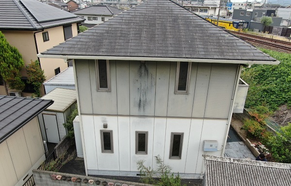 岡山県笠岡市・T様邸　外壁塗装・屋根塗装　無料診断①ドローンを使って調査しました (2)
