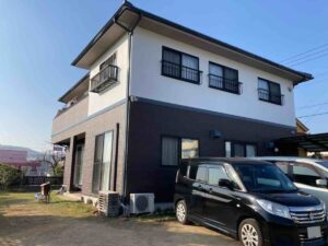 岡山県井原市・T様邸外壁塗装完成正面