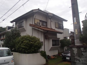 浅口市鴨方町外壁・屋根塗装リフォーム工事(施工前1)