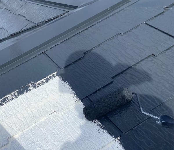 岡山県笠岡市・S様邸　外壁塗装・屋根塗装・防水工事　中塗りはどうして必要？ (1)