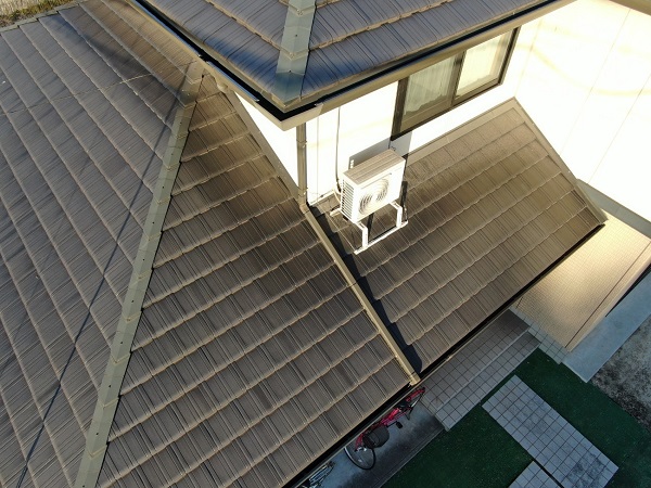 広島県福山市・S様邸　外壁塗装工事　現場調査②ドローン撮影で屋根調査 (3)