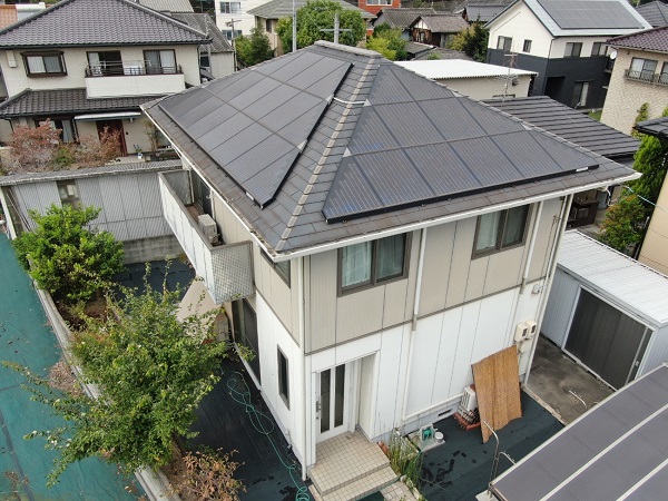岡山県笠岡市・T様邸　外壁塗装・屋根塗装　無料診断①ドローンを使って調査しました (3)