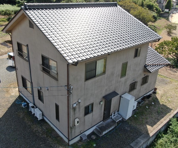 広島県福山市・T様邸　外壁塗装　現場調査の様子①ドローンでお住まいの隅々まで調査しました (2)