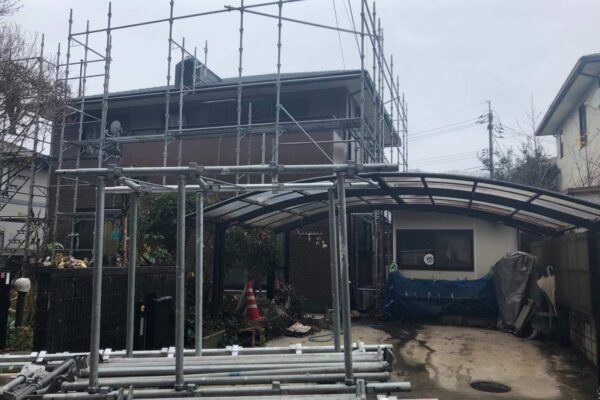 岡山県笠岡市・N様邸現場レポ足場設置アイキャッチ