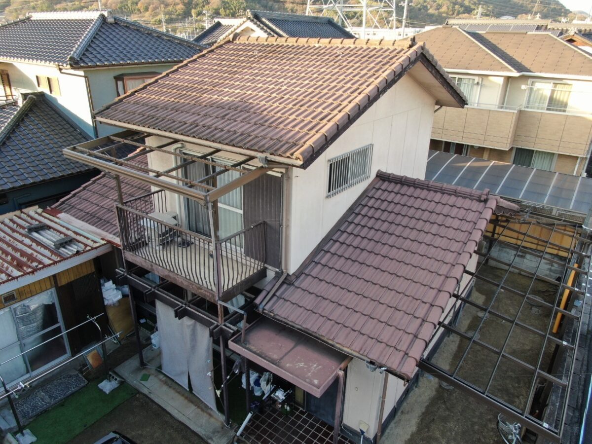 岡山県井原市・M様邸ドローン撮影アイキャッチ