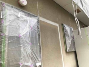 浅口市A様邸ドアエコキュート養生