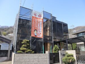 笠岡市S様邸足場・養生１