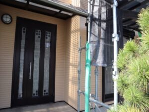 笠岡市S様邸外壁塗装後玄関