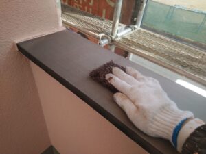 笠岡市K様邸ベランダ手すりケレン