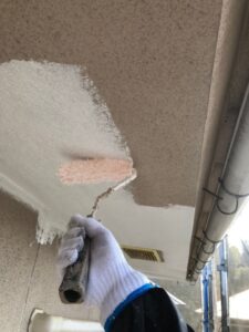 笠岡市K様邸下塗軒天