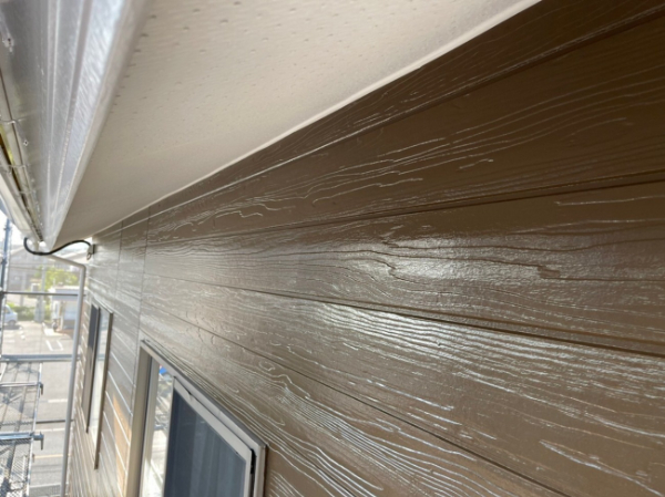 福山市H様邸外壁上塗り3