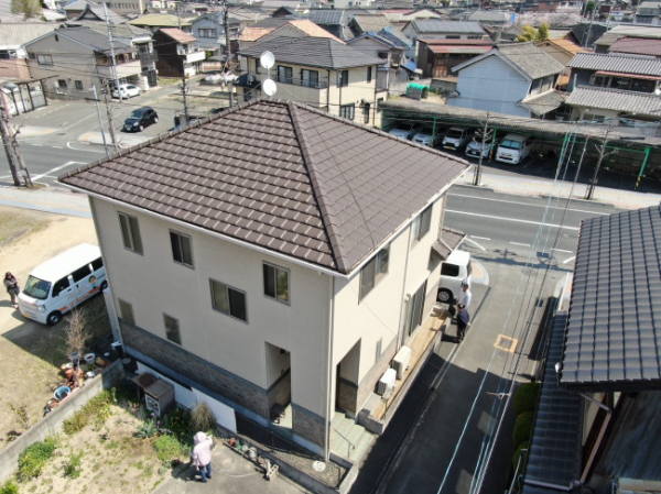 笠岡市H様邸外壁点検1