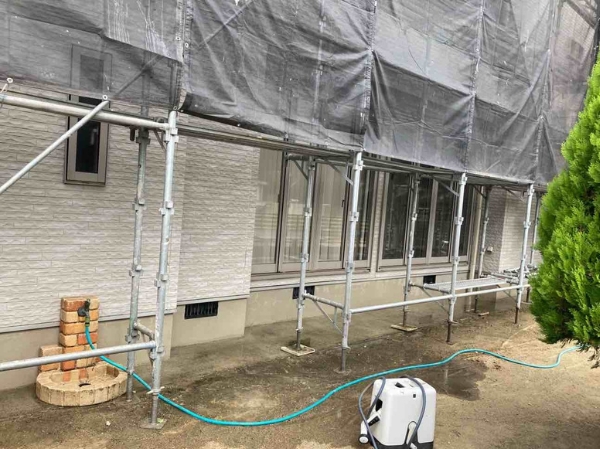 浅口市T様邸足場2