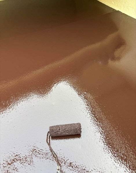 福山市M様邸庇塗装3