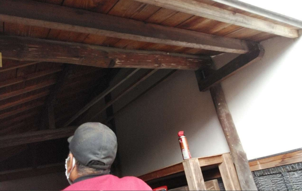 小田郡T様邸小屋庇点検1