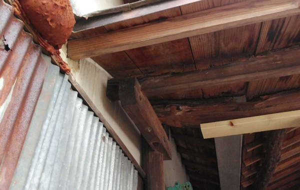 岡山県T様邸小屋入り口点検1