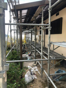 笠岡市S様邸足場組み2