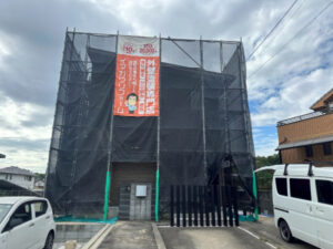 井原市E様邸足場建設3