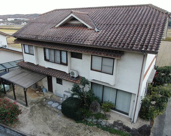 岡山県井原市-外壁塗装-施工前2