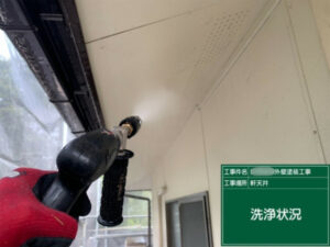 笠岡市S様邸軒天塗装4