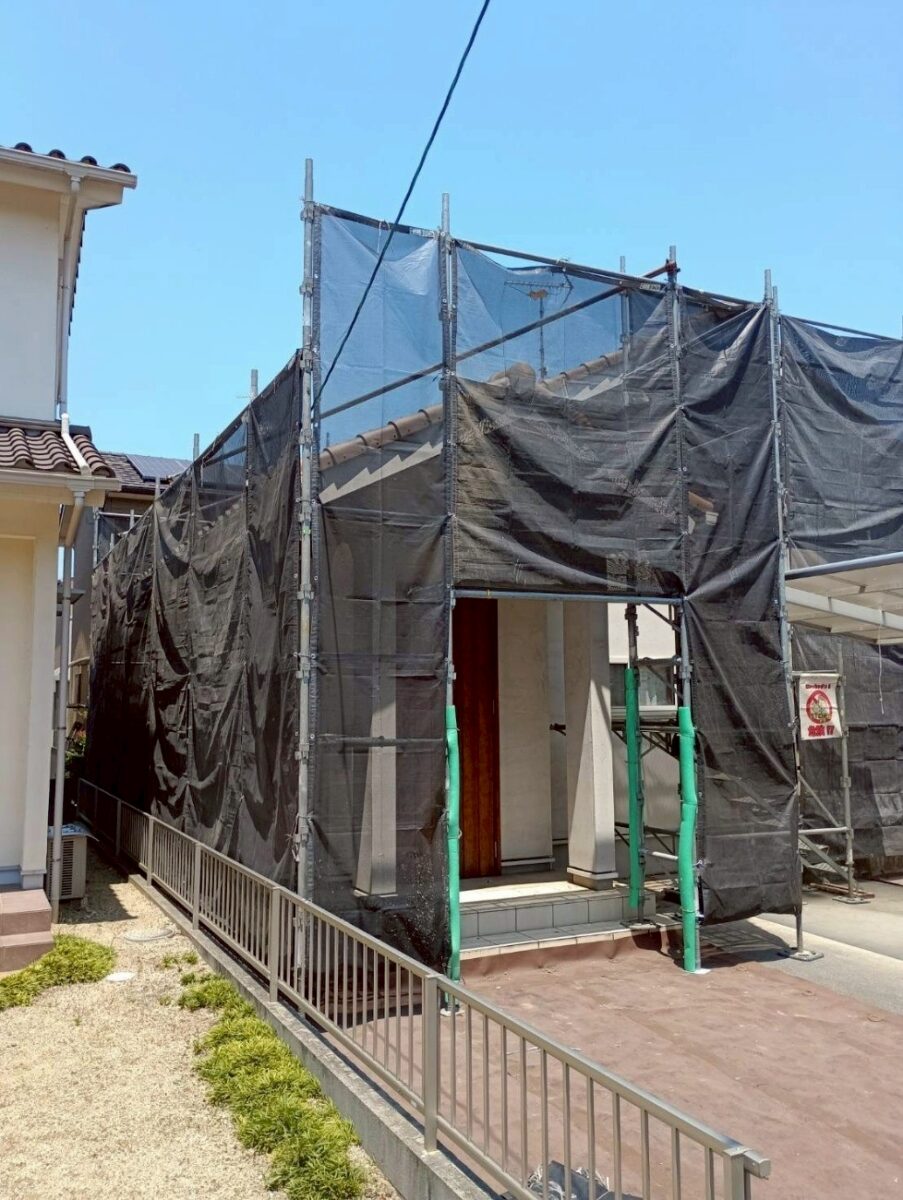 福山市S様邸足場アイキャッチ